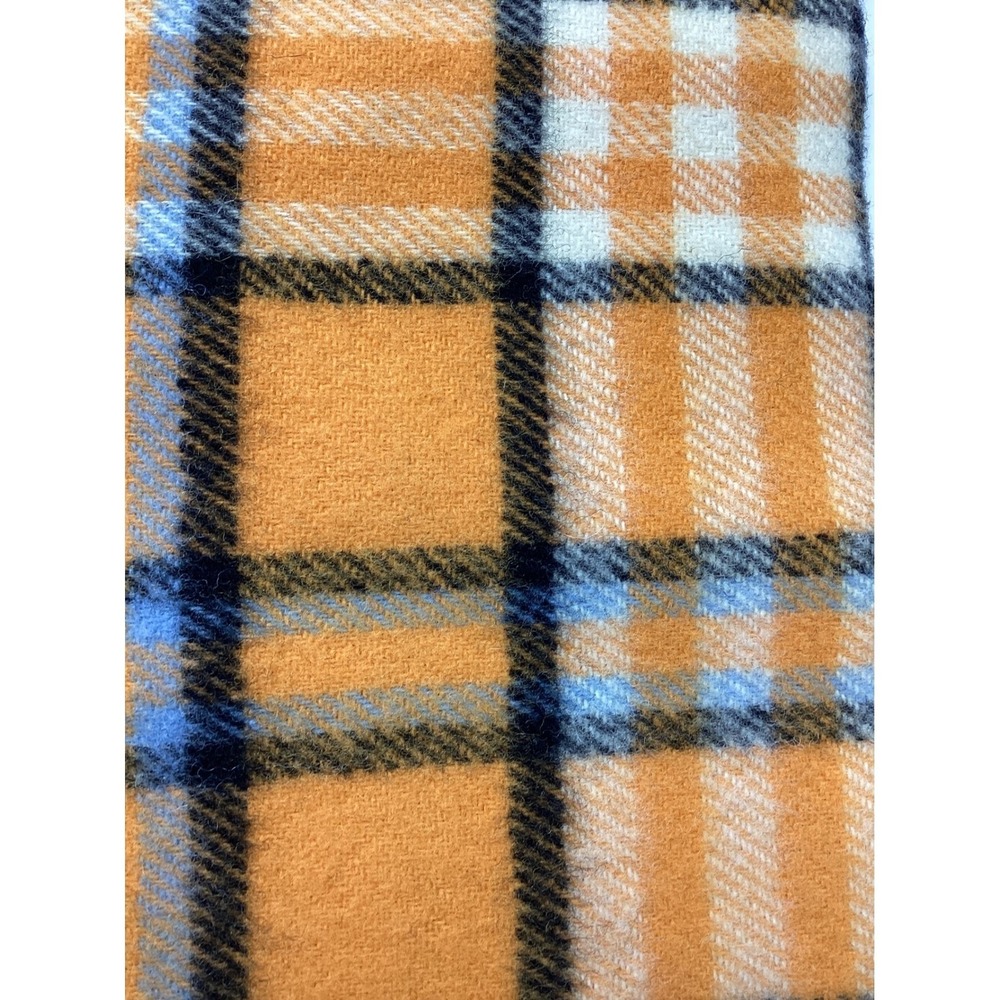 Collegiate Tartan Tennessee Vols Wool Throw Blanket 54x36 Orange Plaid USA Made - Picture 2 of 5